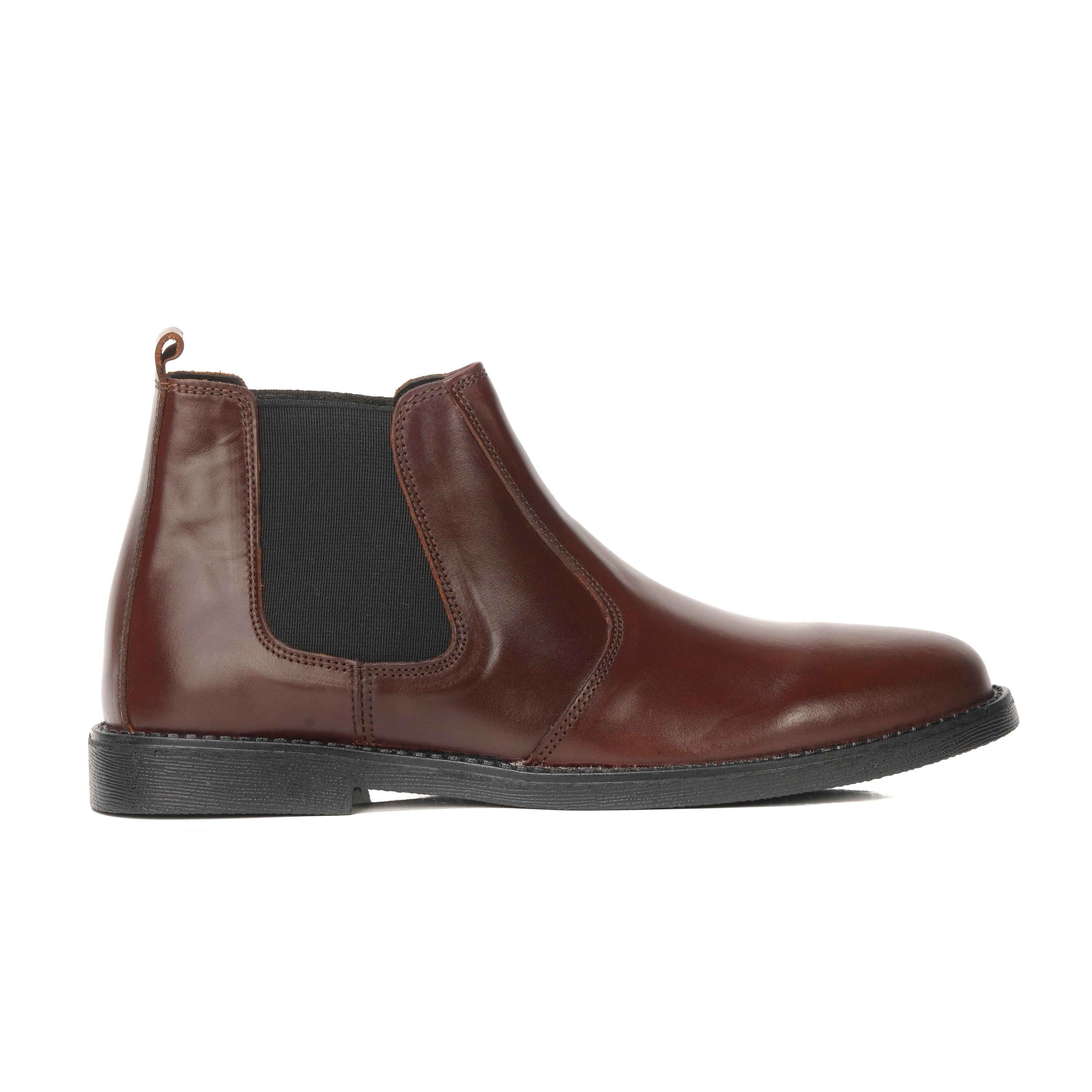 Maroon Cow Leather Chelsea boots