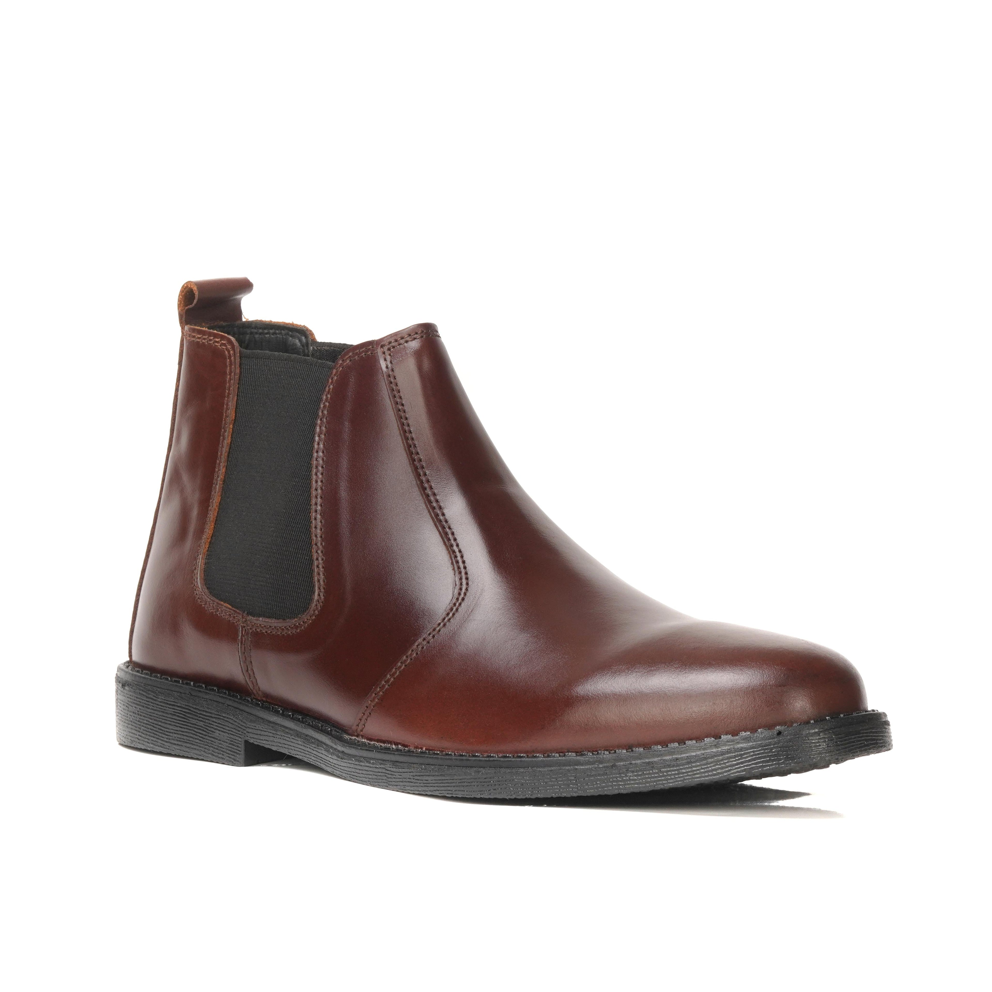 Maroon Cow Leather Chelsea boots