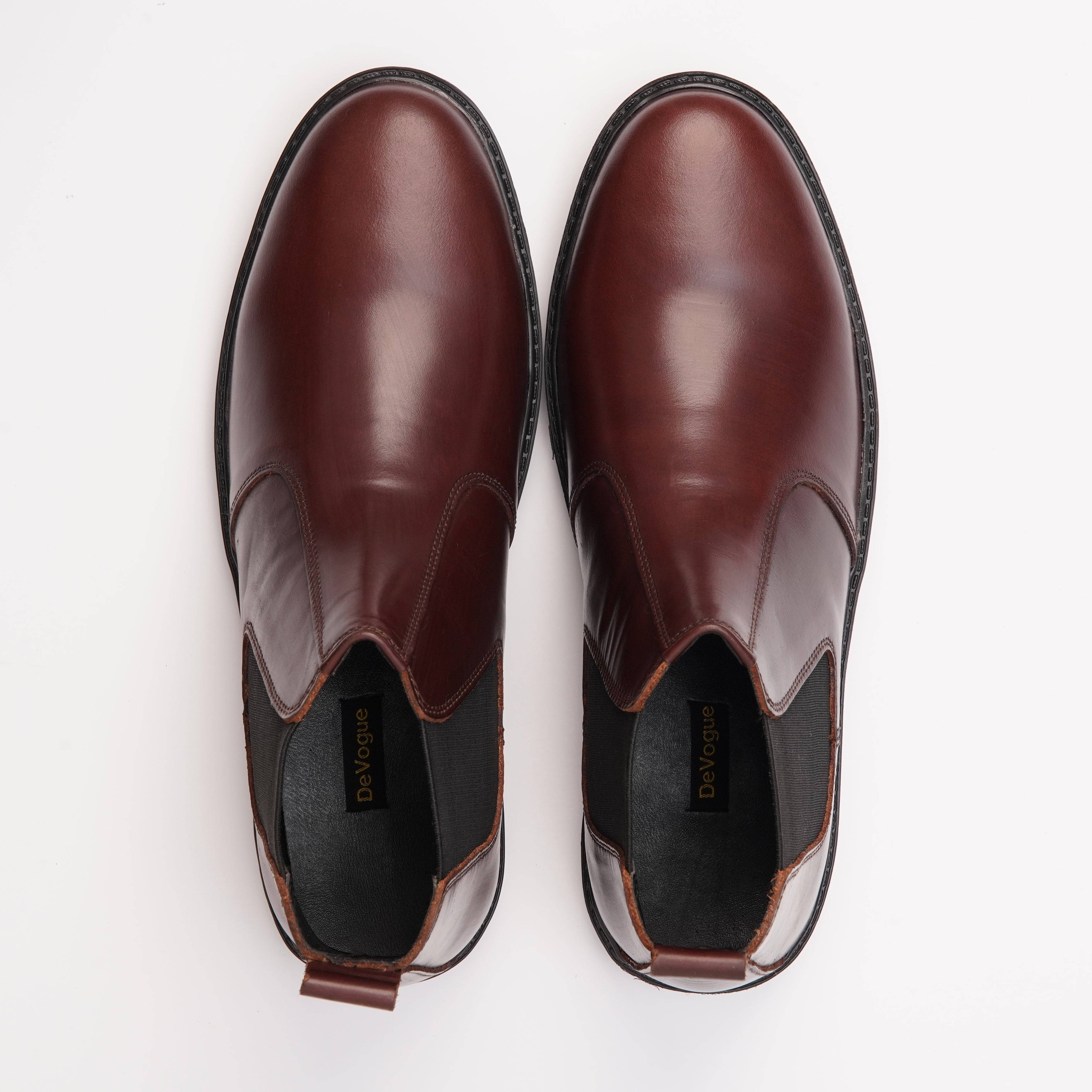 Maroon Hot Pull-up Chelsea Boots