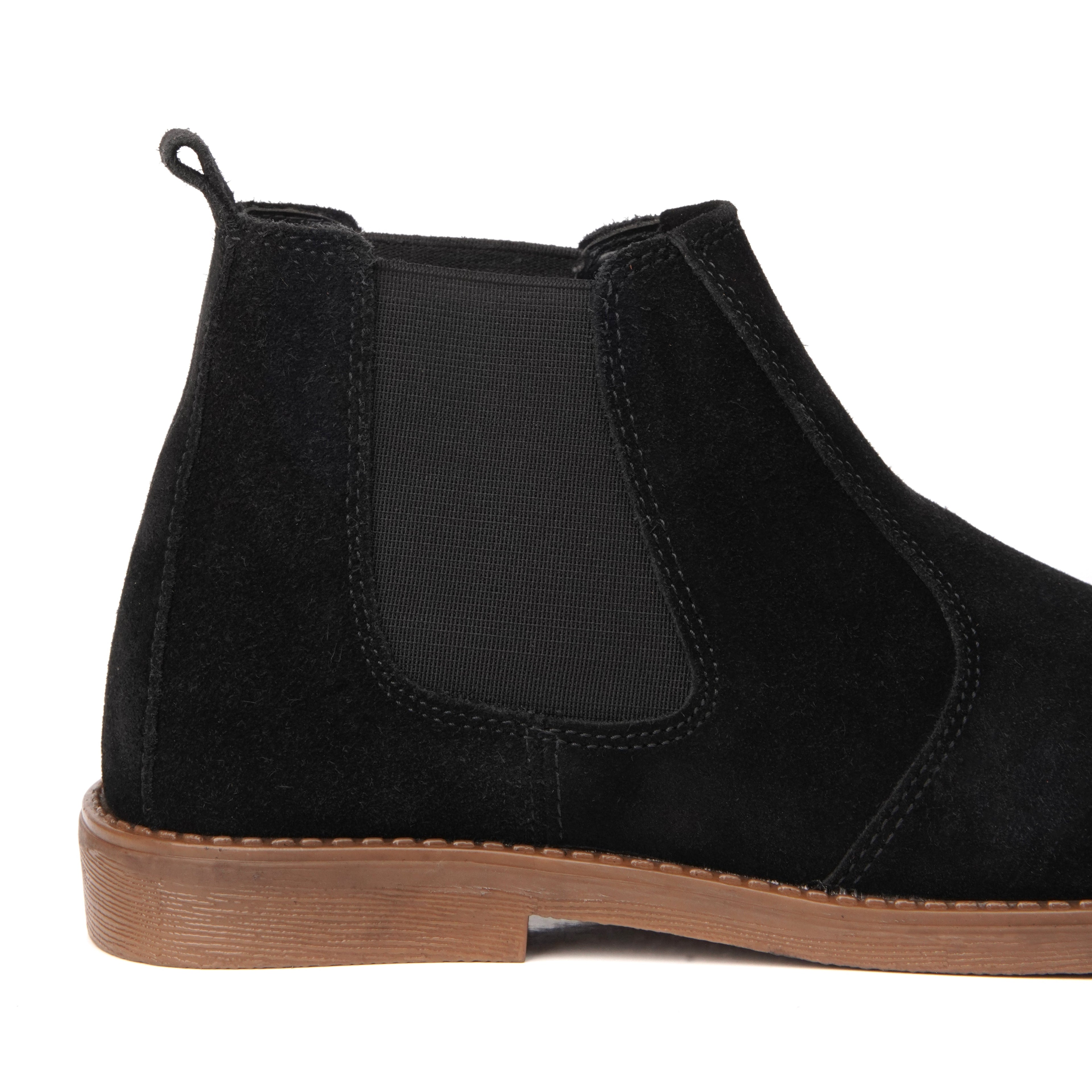 Black Suede Cow Leather Chelsea boots