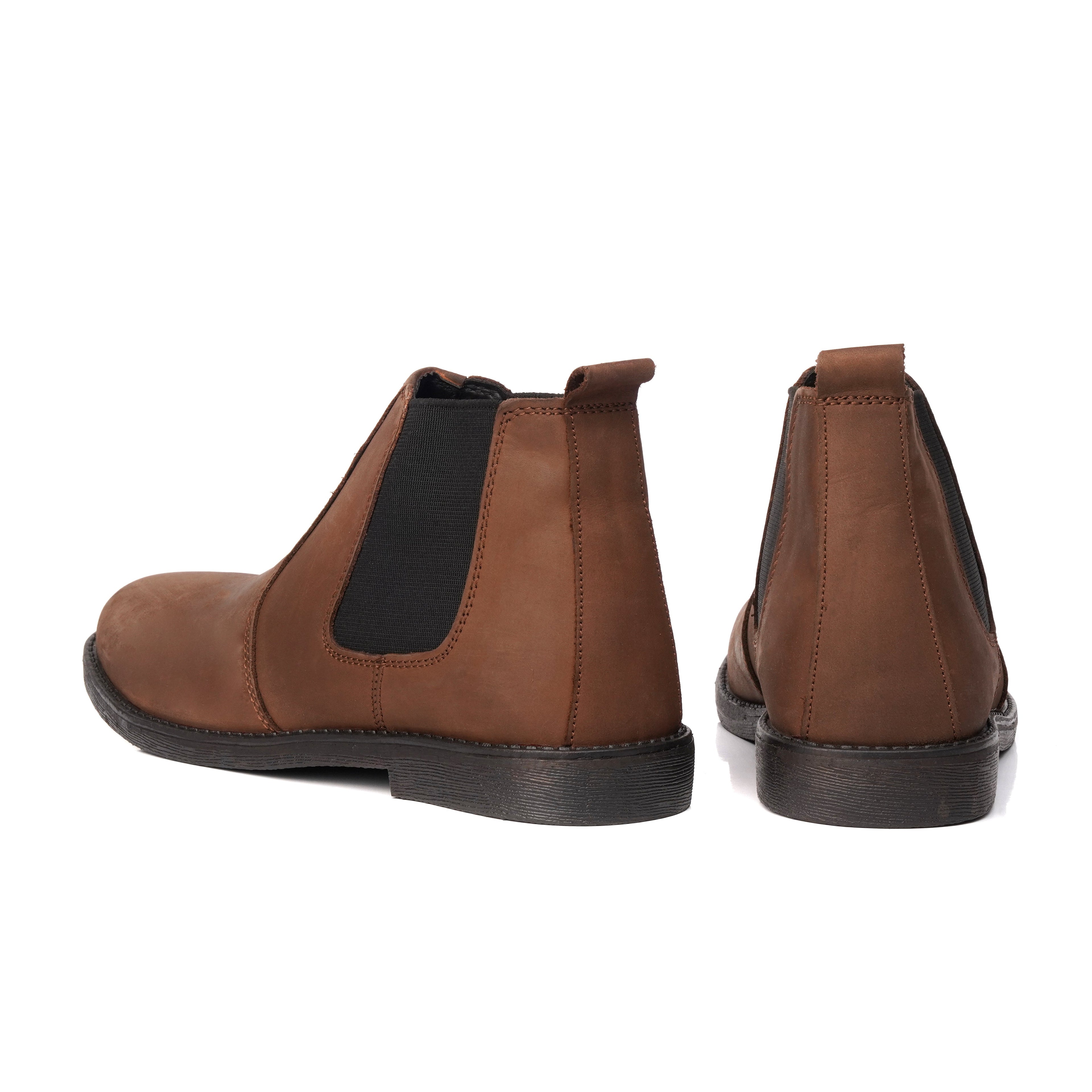 Brown Cow Leather Chelsea boots