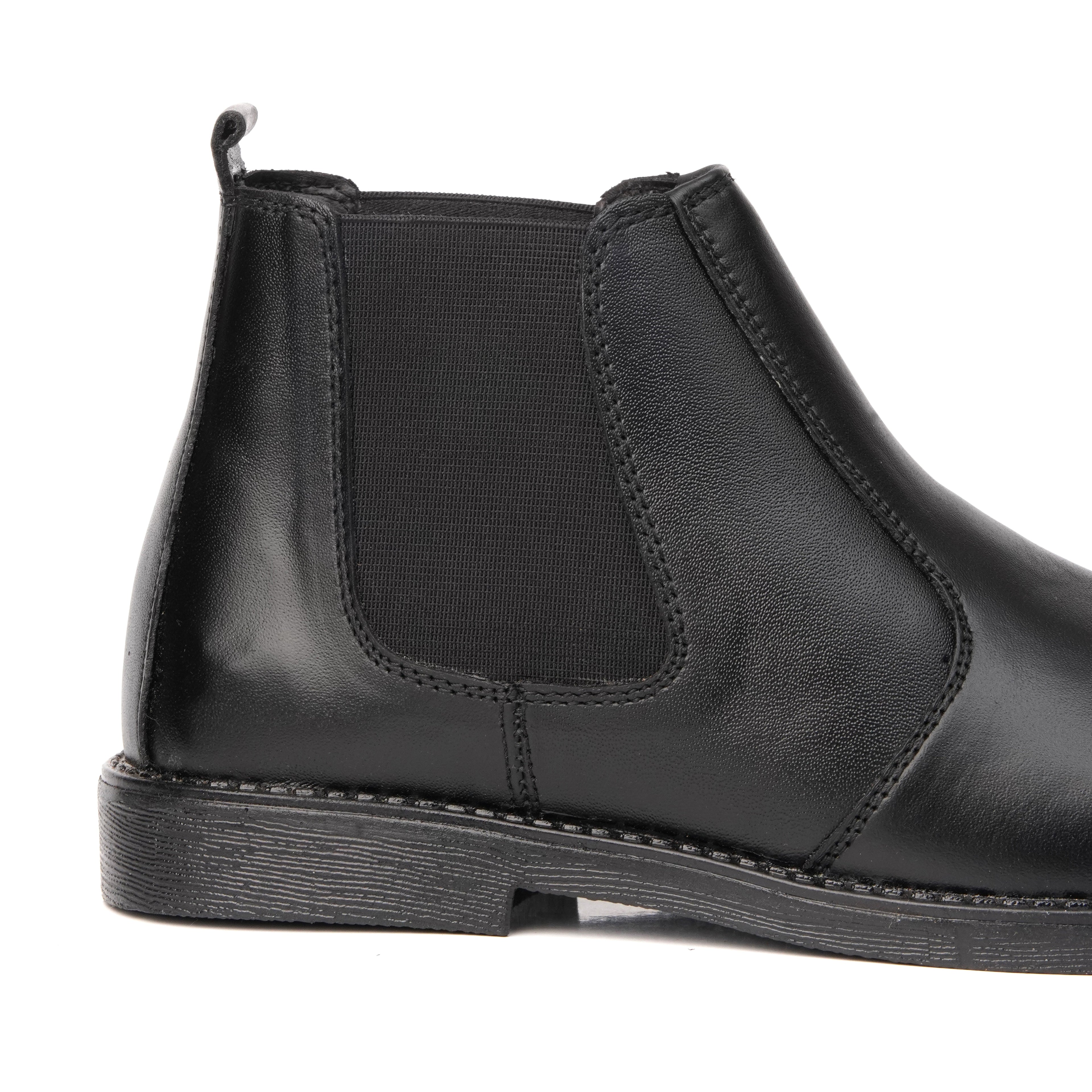 Black Cow Leather Chelsea boots