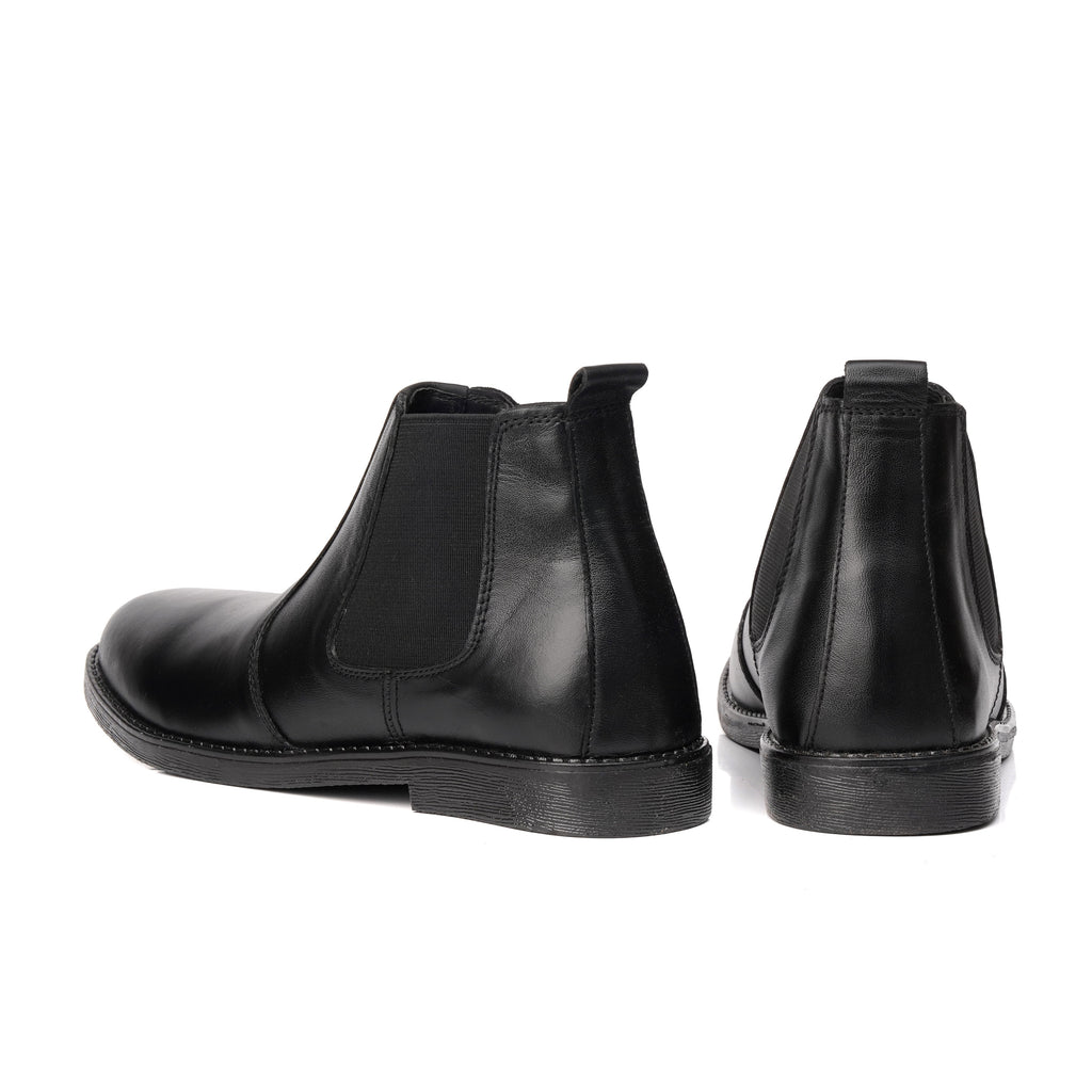 Black Cow Leather Chelsea boots