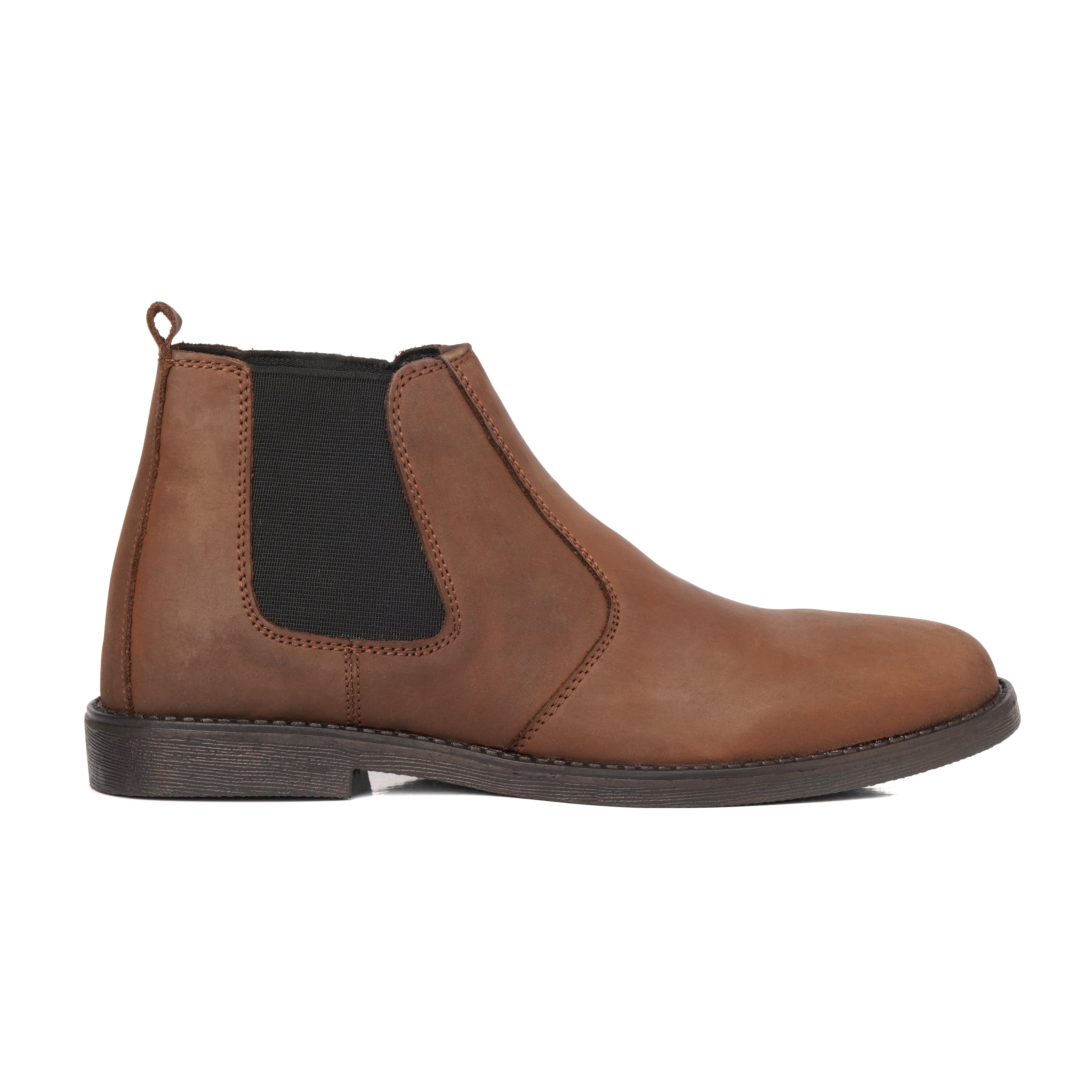 Brown Cow Leather Chelsea boots