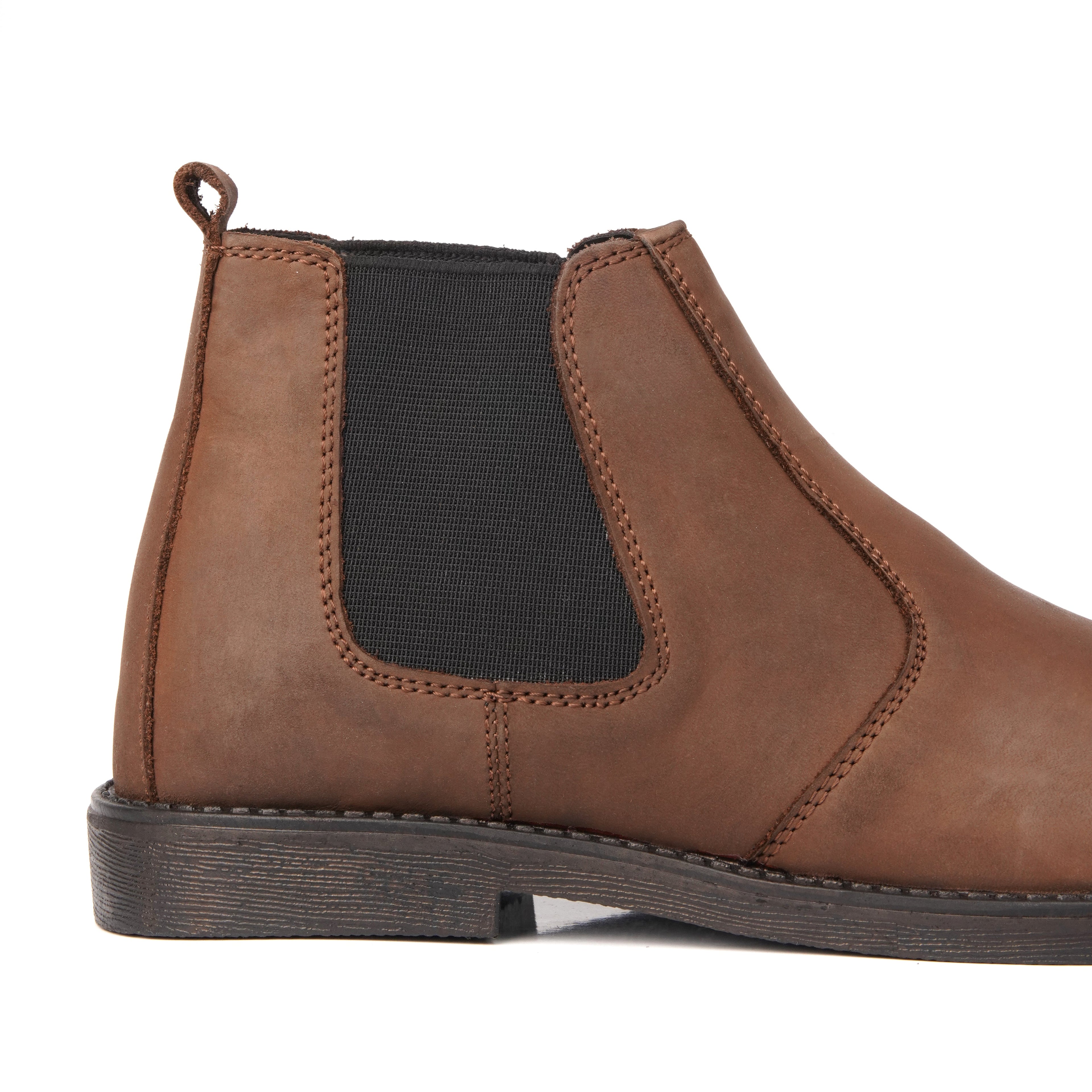 Brown Cow Leather Chelsea boots