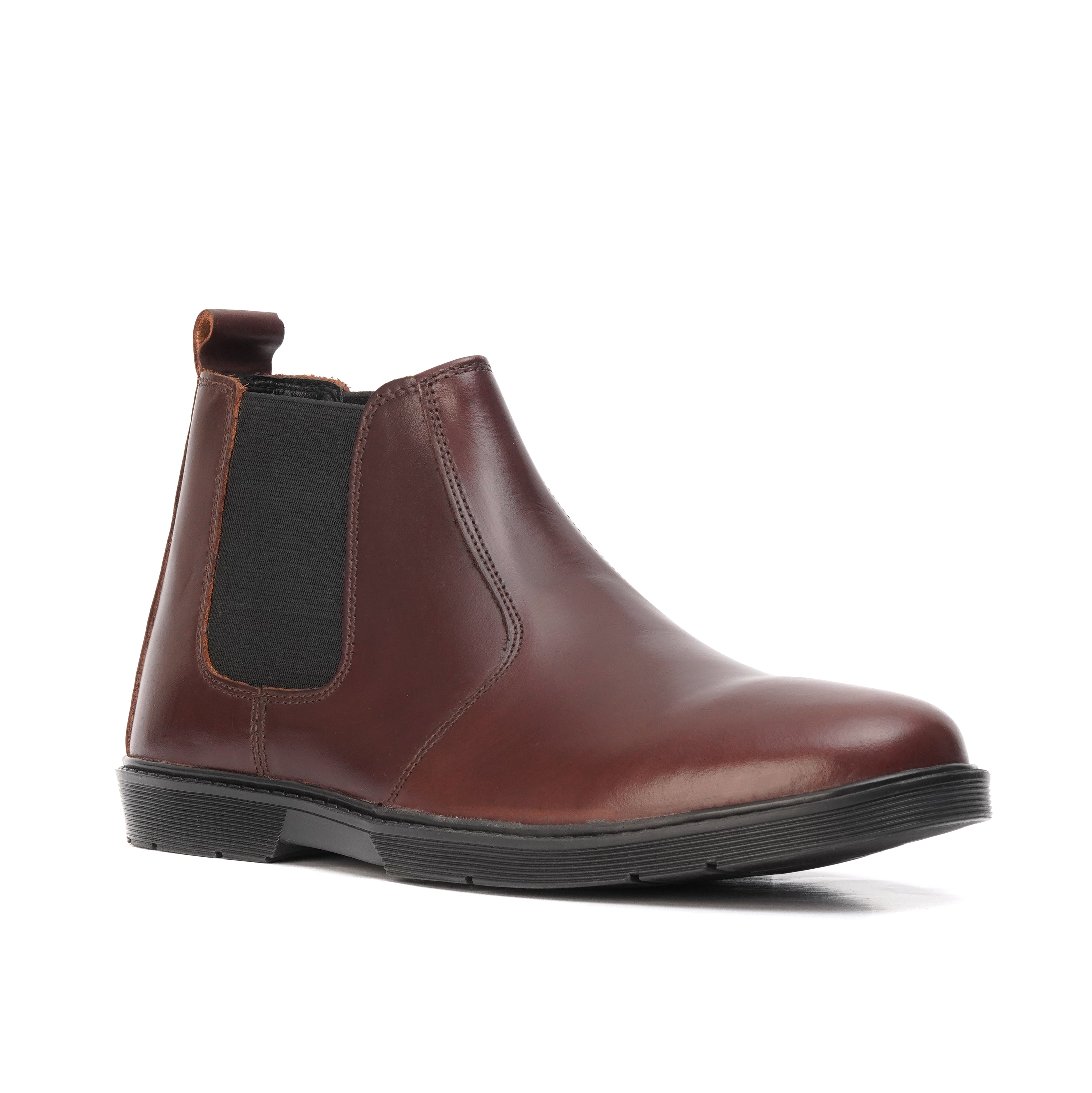 Maroon Hot Pull-up Chelsea Boots