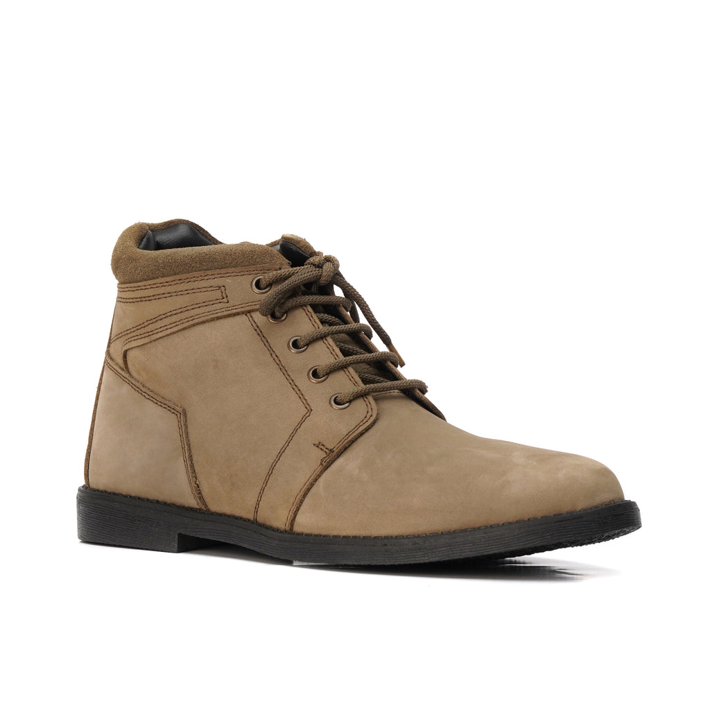 Grey Ankle Boots in Oily Cow Leather