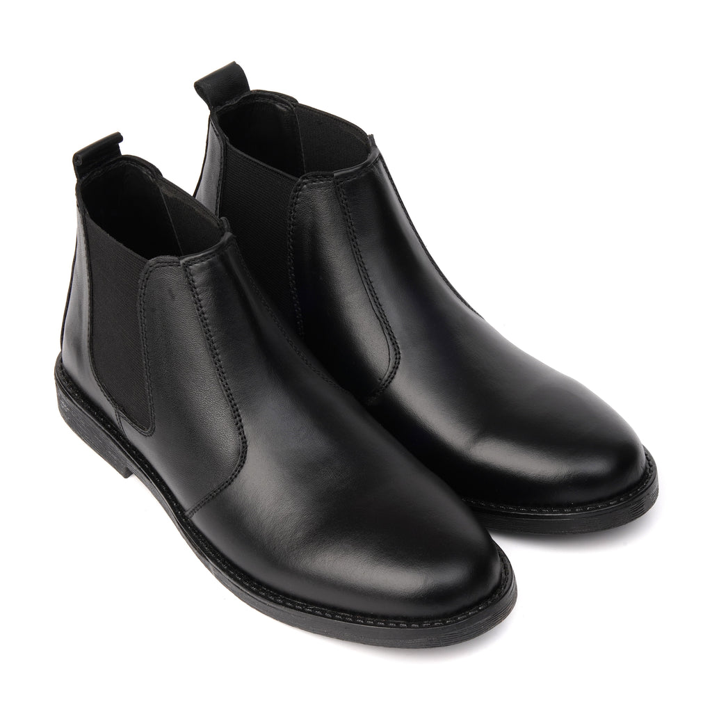 Black Cow Leather Chelsea boots