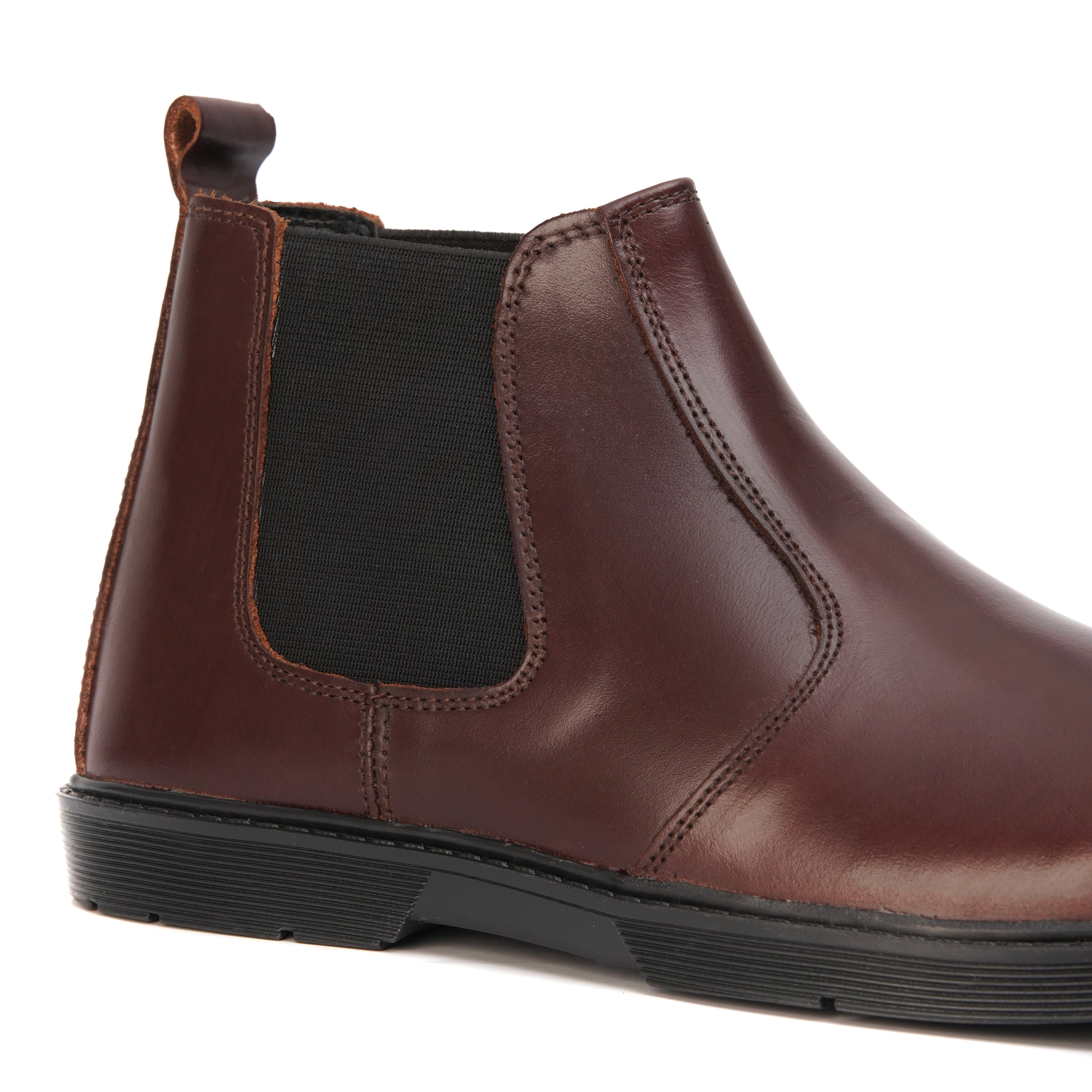 Maroon Hot Pull-up Chelsea Boots