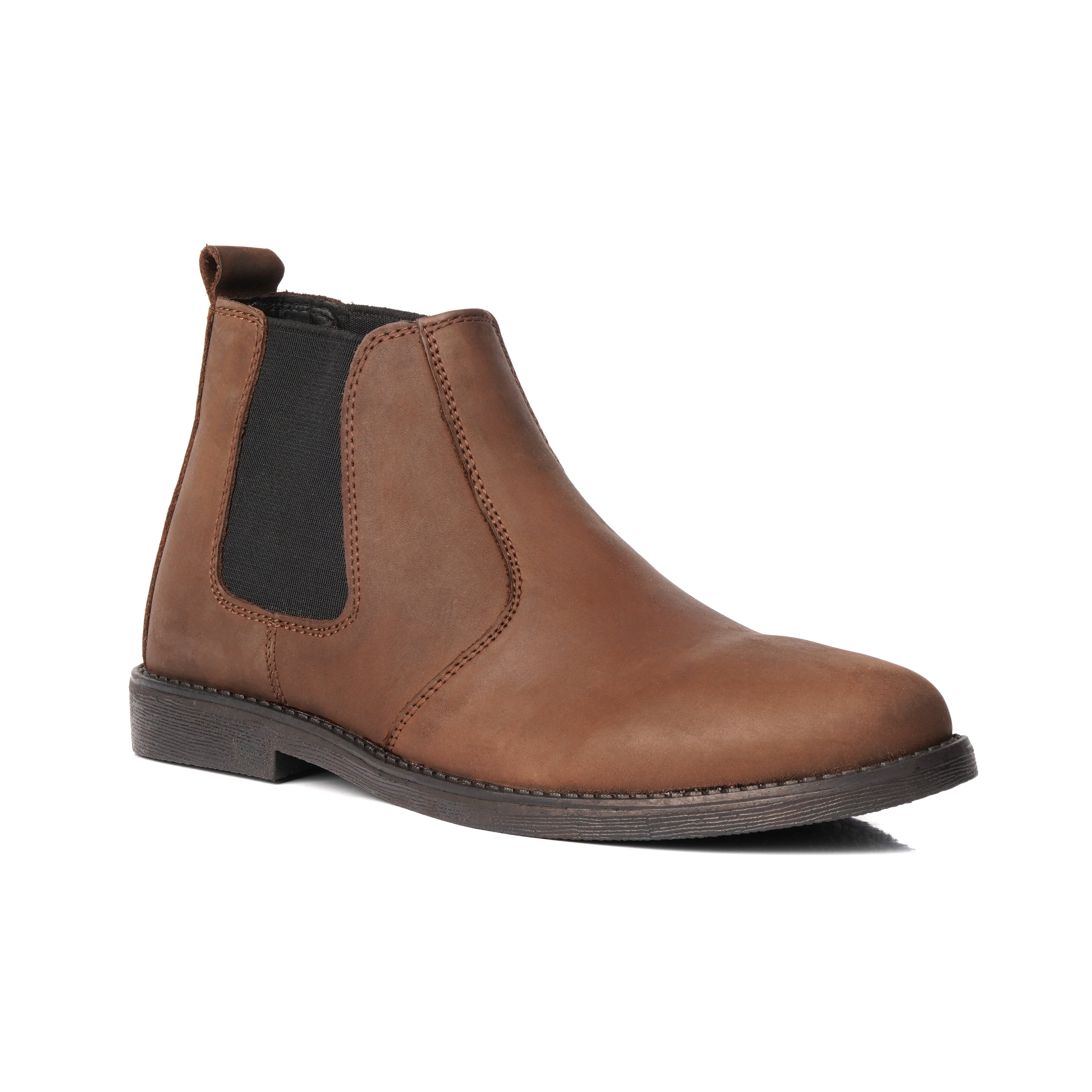 Brown Cow Leather Chelsea boots