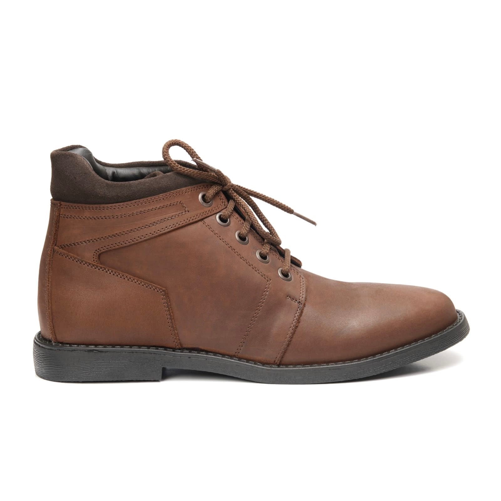 Brown Ankle Boots in Oily Cow Leather