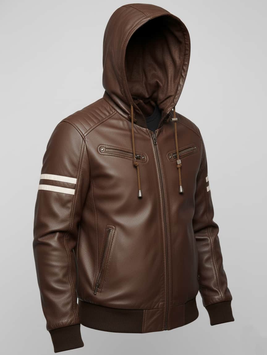 The Mocha Sprint Hooded Bomber