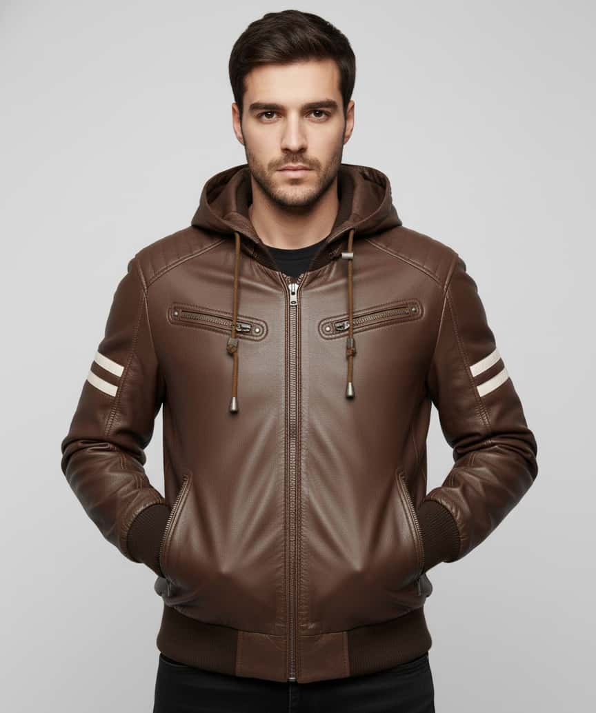 The Mocha Sprint Hooded Bomber