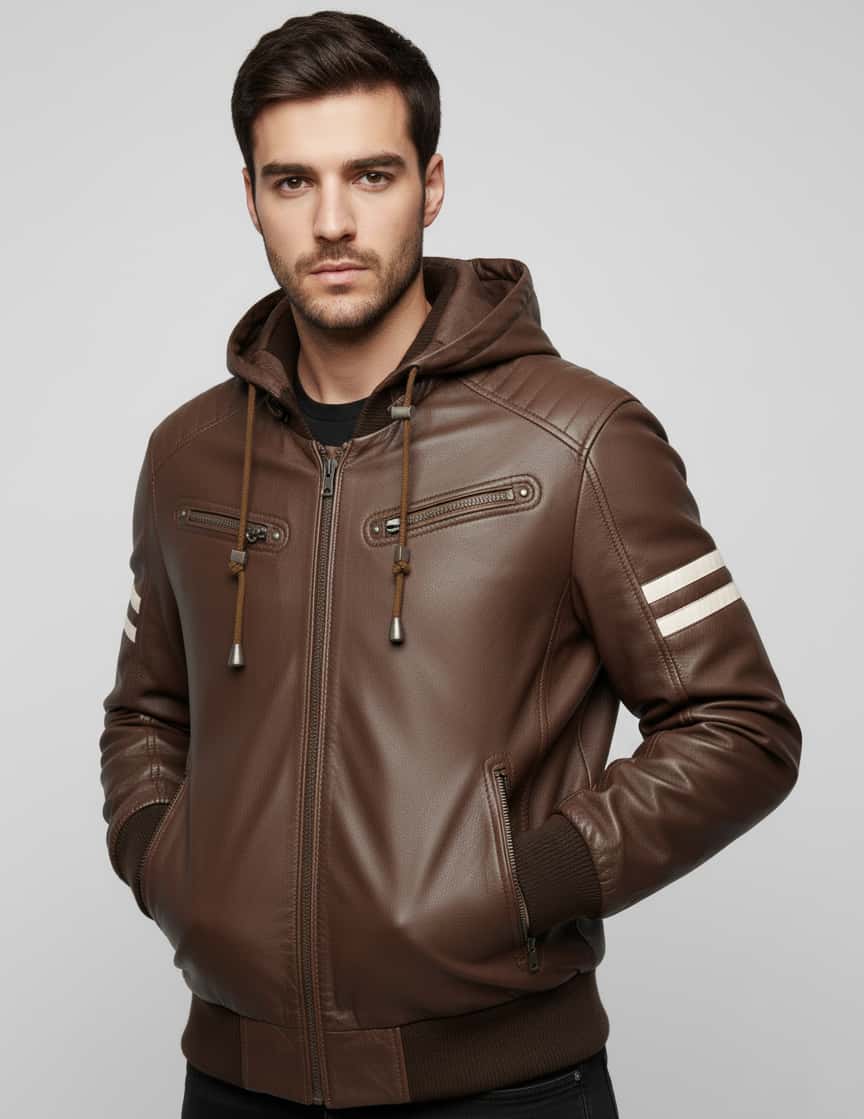 The Mocha Sprint Hooded Bomber