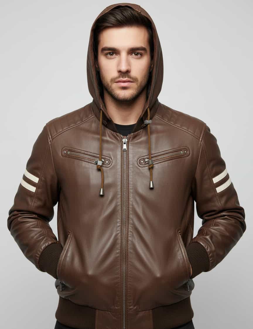 The Mocha Sprint Hooded Bomber