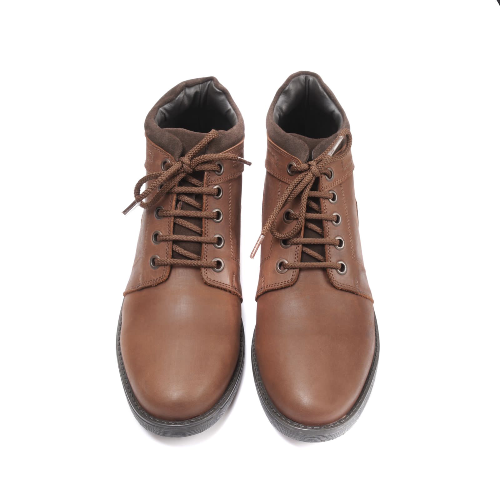 Brown Ankle Boots in Oily Cow Leather